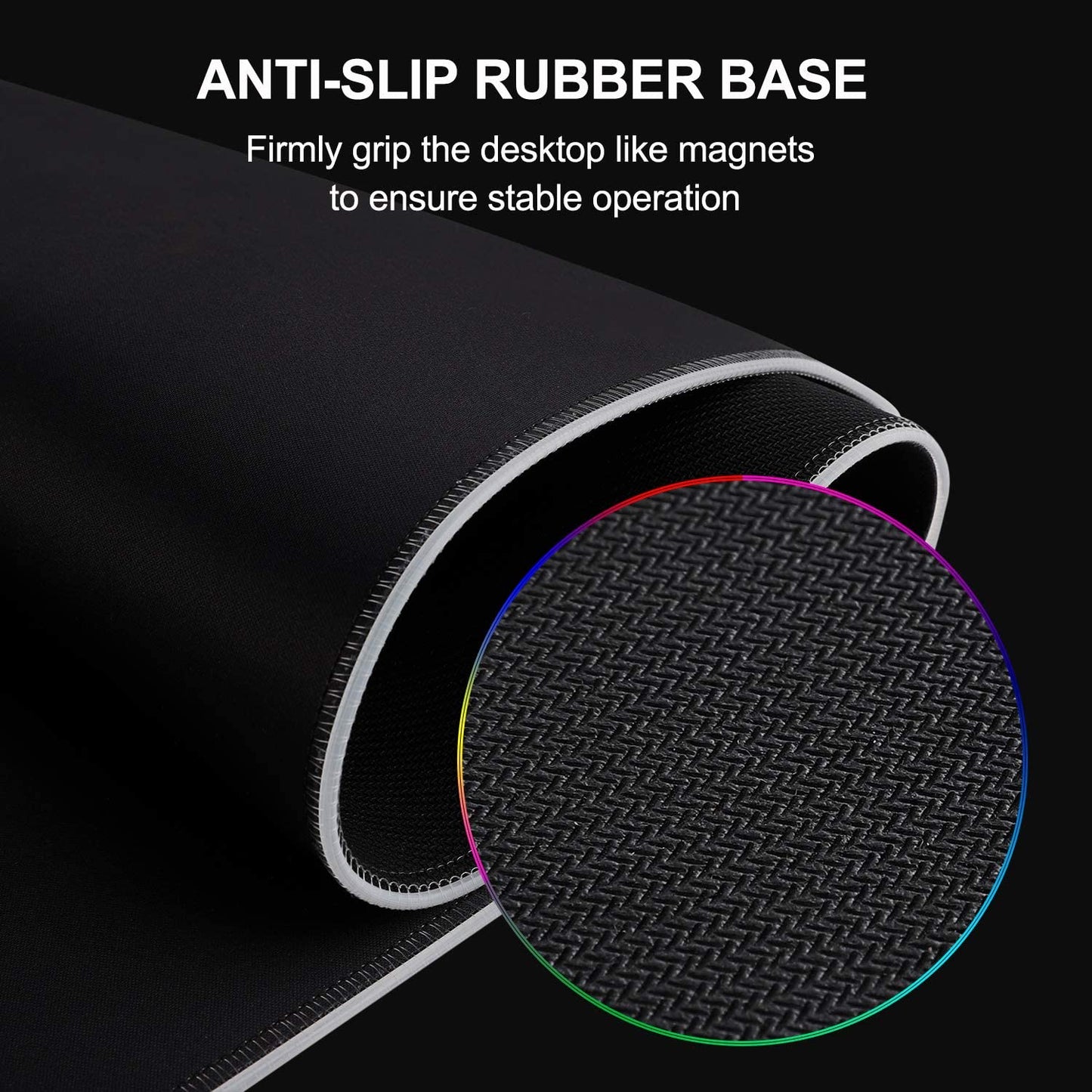 Large RGB Gaming Mouse Pad 14 Modes Oversized Glowing Led Extended Mousepad, Anti-Slip Rubber Base and Waterproof Surface, Extra Large Soft Led Computer Keyboard Mouse Mat - 31.5 X 11.8In